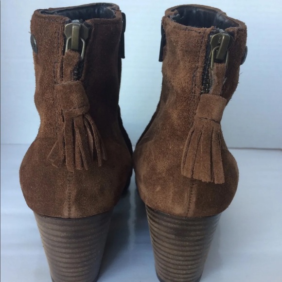 COPY - Paul Green women Brown Suede Ankle Boot Block heel 10 - Picture 9 of 12